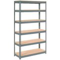 Global Industrial Extra Heavy Duty Shelving 48W x 24D x 72H With 6 Shelves, Wood Deck, Gry B2297167